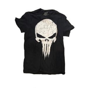 Marvel Punisher Skull Black T-Shirt Mens S